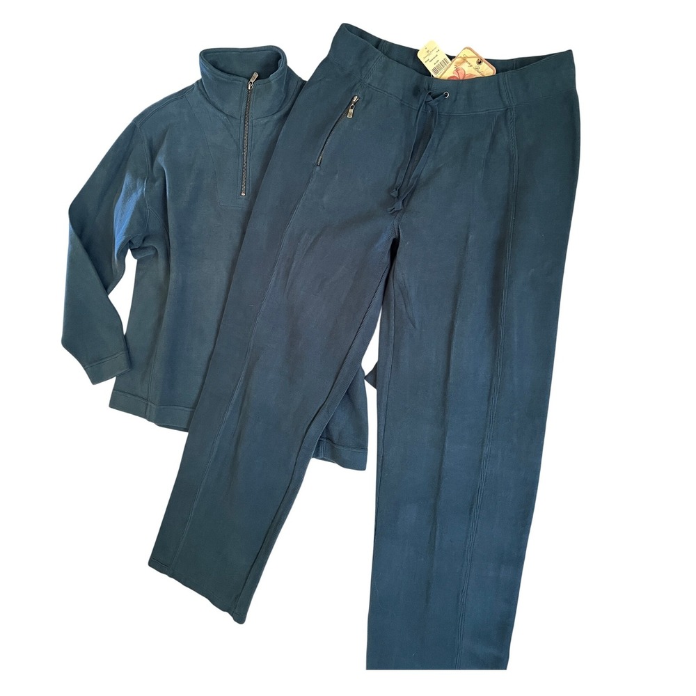 Tommy Bahama Womens Lounge Set M Teal Pullover Pants‎ NWT Y2K early 2000s Era - Picture 8 of 12